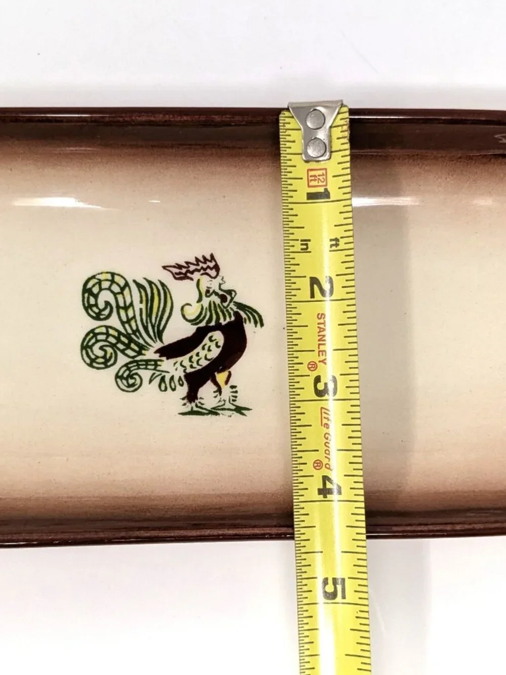 VTG BROCK of California Chanticleer Rooster Celery Relish Dish 11.5